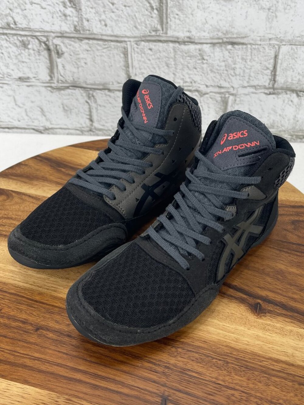 Asics Snapdown 3 Grade School 1084A009 Youth 3.5 Black Gunmetal Wrestling Shoes